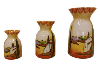 Decanter Bottiglia Vino , Wine Decanter "Paesaggio Toscano" - immagine 2