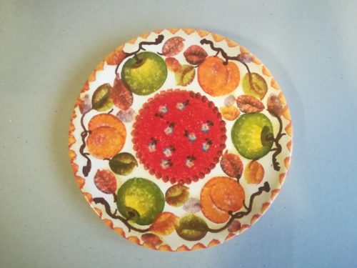 Piatto Frutta Fruit Plate dec " Frutta Circolare"
