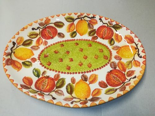 Vassoio Ovale cm 43×32, Large Oval Tray “Frutta Circolare”