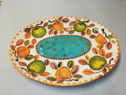 Vassoio Ovale cm 43×32, Large Oval Tray “Frutta Circolare”