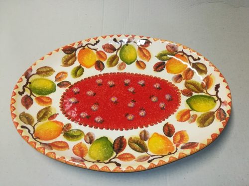 Vassoio Ovale cm 43×32, Large Oval Tray “Frutta Circolare”