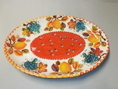 Vassoio Ovale cm 43×32, Large Oval Tray “Frutta Circolare”