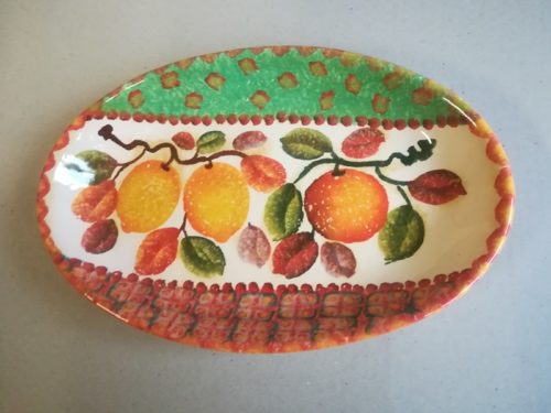 Vassoio Ovale cm 29×19, Oval Tray ” Frutta a Fasce”#1