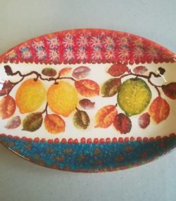 Vassoio Ovale cm 29×19, Oval Tray ” Frutta a Fasce”