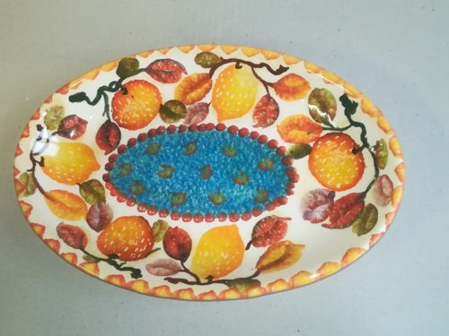 Vassoio Ovale cm 29×19, Oval Tray “Frutta Circolare”