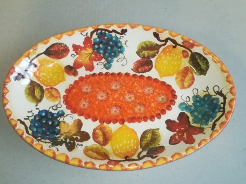 Vassoio Ovale cm 29×19, Oval Tray “Frutta Circolare”