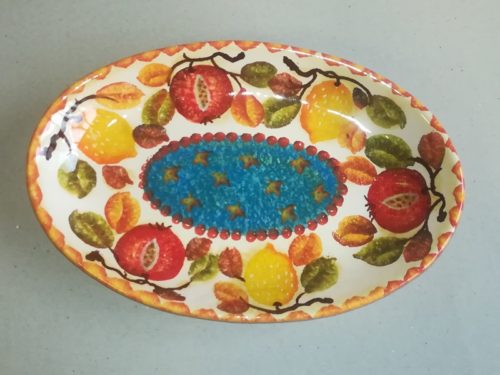 Vassoio Ovale cm 29×19, Oval Tray “Frutta Circolare”