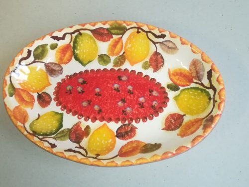 Vassoio Ovale cm 29×19, Oval Tray “Frutta Circolare”