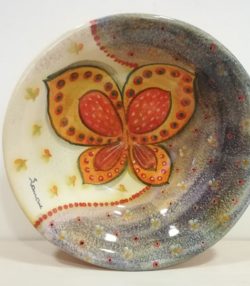 Insalatiera cm 35 decoro "Farfalla" Bowl cm 35 decoration " Butterfly"