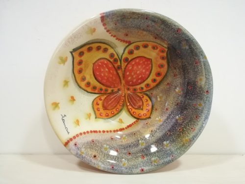 Insalatiera cm 35 decoro "Farfalla" Bowl cm 35 decoration " Butterfly"