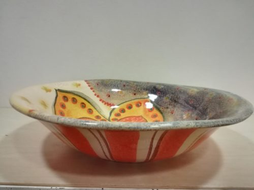 Insalatiera cm 35 decoro "Farfalla" Bowl cm 35 decoration " Butterfly"