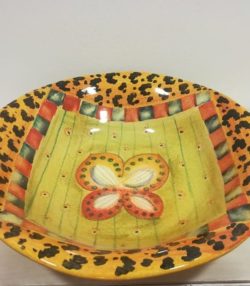 Insalatiera cm 35 decoro "Farfalla" #2 Bowl cm 35 decoration " Butterfly" #2