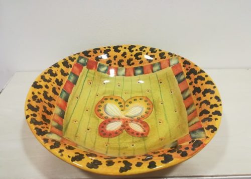 Insalatiera cm 35 decoro "Farfalla" #2 Bowl cm 35 decoration " Butterfly" #2