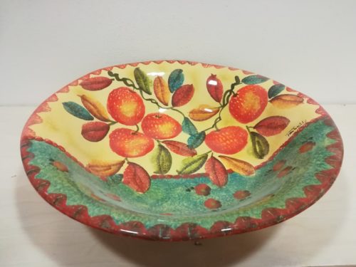 Insalatiera cm 35 decoro "Arance" Bowl cm 35 decoration "Oranges"